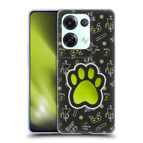 Miraculous Ladybug Character Art And Patterns Cat Noir In Black Soft Gel Case for OPPO Reno8 Pro