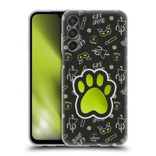 Miraculous Ladybug Character Art And Patterns Cat Noir In Black Soft Gel Case for Samsung Galaxy M15/F15 5G