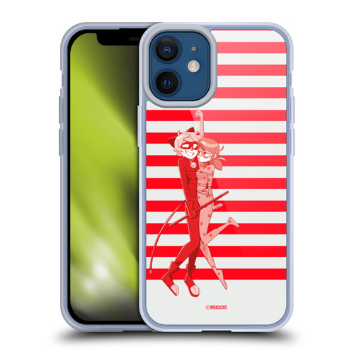 Miraculous Ladybug Radiant Red Cat Noir And Ladybug Soft Gel Case for Apple iPhone 12 Mini