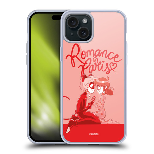 Miraculous Ladybug Radiant Red Romance In Paris Soft Gel Case for Apple iPhone 15 Plus