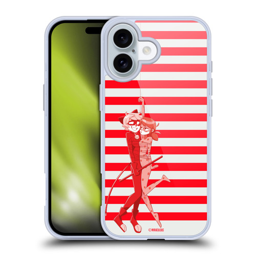 Miraculous Ladybug Radiant Red Cat Noir And Ladybug Soft Gel Case for Apple iPhone 16