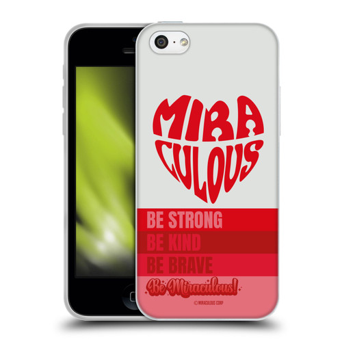 Miraculous Ladybug Radiant Red Typography Soft Gel Case for Apple iPhone 5c