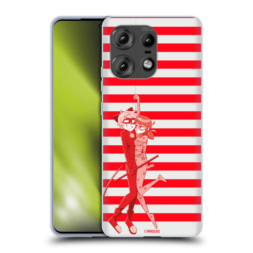 Miraculous Ladybug Radiant Red Cat Noir And Ladybug Soft Gel Case for Motorola Edge 50 Pro