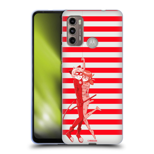 Miraculous Ladybug Radiant Red Cat Noir And Ladybug Soft Gel Case for Motorola Moto G60 / Moto G40 Fusion