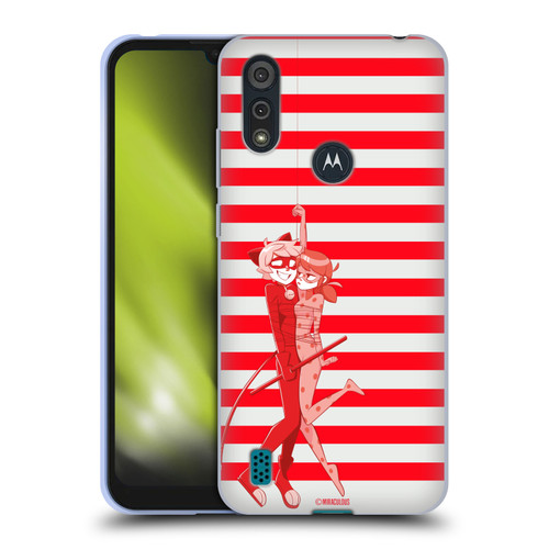 Miraculous Ladybug Radiant Red Cat Noir And Ladybug Soft Gel Case for Motorola Moto E6s (2020)