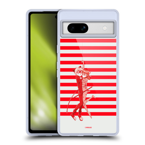 Miraculous Ladybug Radiant Red Cat Noir And Ladybug Soft Gel Case for Google Pixel 7a
