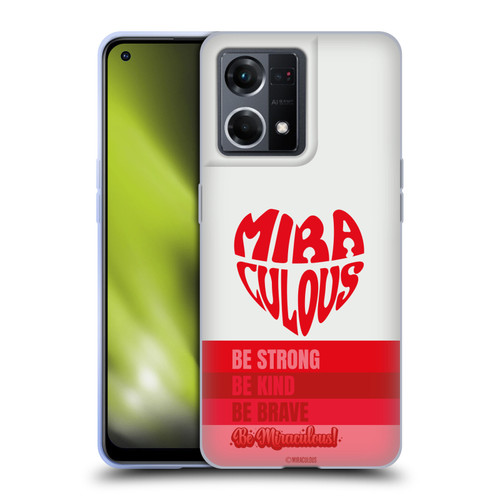 Miraculous Ladybug Radiant Red Typography Soft Gel Case for OPPO Reno8 4G