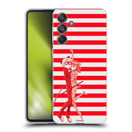 Miraculous Ladybug Radiant Red Cat Noir And Ladybug Soft Gel Case for Samsung Galaxy M55 5G