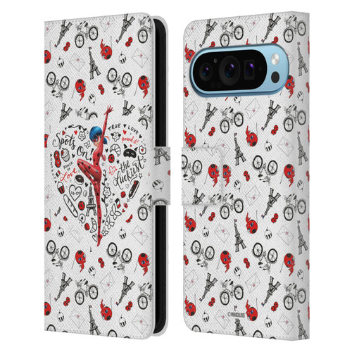 Miraculous Ladybug Character Art And Patterns Ladybug Leather Book Wallet Case Cover For Google Pixel 9 / Pixel 9 Pro
