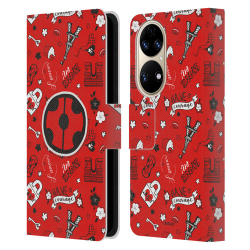Miraculous Ladybug Character Art And Patterns Ladybug In Red Leather Book Wallet Case Cover For Huawei P50