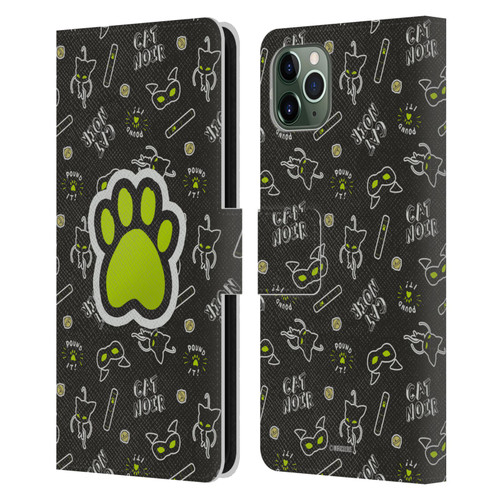 Miraculous Ladybug Character Art And Patterns Cat Noir In Black Leather Book Wallet Case Cover For Apple iPhone 11 Pro Max