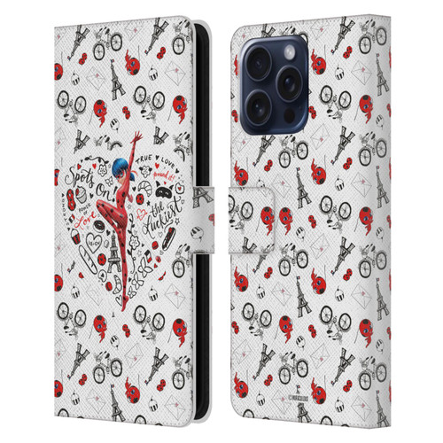 Miraculous Ladybug Character Art And Patterns Ladybug Leather Book Wallet Case Cover For Apple iPhone 16 Pro Max