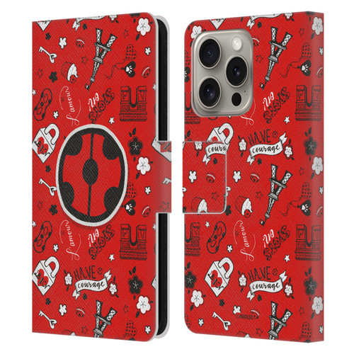 Miraculous Ladybug Character Art And Patterns Ladybug In Red Leather Book Wallet Case Cover For Apple iPhone 16 Pro