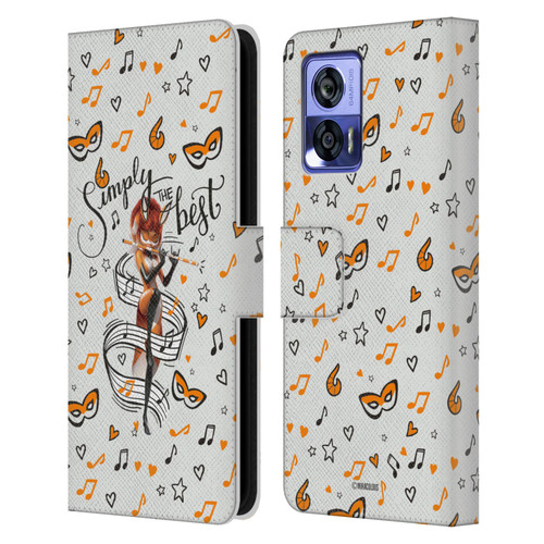 Miraculous Ladybug Character Art And Patterns Rena Rouge Leather Book Wallet Case Cover For Motorola Edge 30 Neo 5G