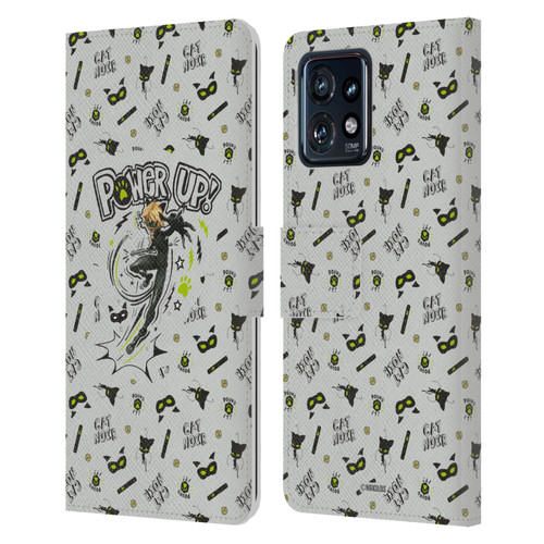 Miraculous Ladybug Character Art And Patterns Cat Noir Leather Book Wallet Case Cover For Motorola Moto Edge 40 Pro/Plus 2023