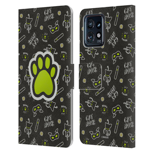 Miraculous Ladybug Character Art And Patterns Cat Noir In Black Leather Book Wallet Case Cover For Motorola Moto Edge 40 Pro/Plus 2023