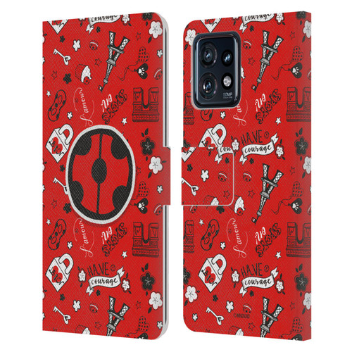 Miraculous Ladybug Character Art And Patterns Ladybug In Red Leather Book Wallet Case Cover For Motorola Moto Edge 40 Pro/Plus 2023