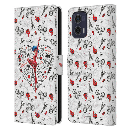 Miraculous Ladybug Character Art And Patterns Ladybug Leather Book Wallet Case Cover For Motorola Moto G73 5G