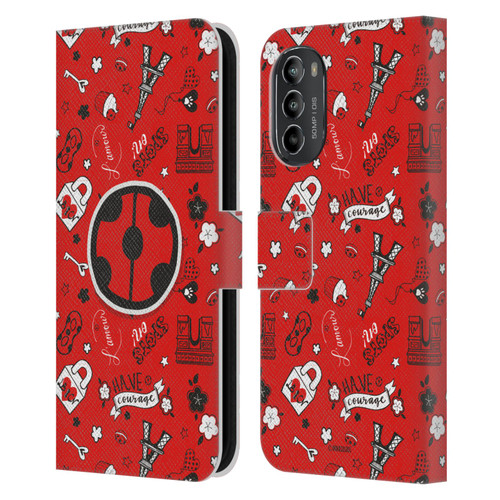Miraculous Ladybug Character Art And Patterns Ladybug In Red Leather Book Wallet Case Cover For Motorola Moto G82 5G
