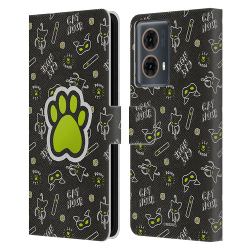 Miraculous Ladybug Character Art And Patterns Cat Noir In Black Leather Book Wallet Case Cover For Motorola Moto G85