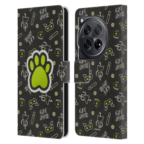 Miraculous Ladybug Character Art And Patterns Cat Noir In Black Leather Book Wallet Case Cover For OnePlus 12