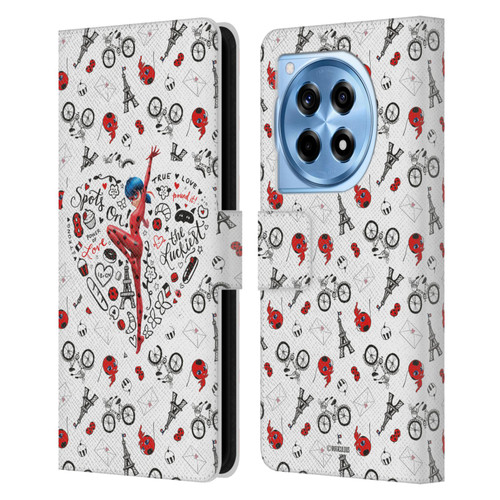 Miraculous Ladybug Character Art And Patterns Ladybug Leather Book Wallet Case Cover For OnePlus 12R