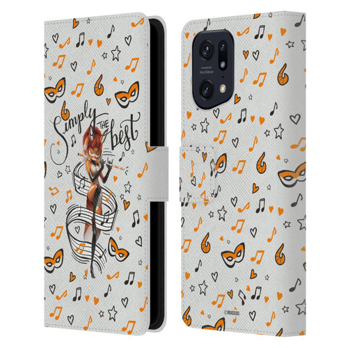 Miraculous Ladybug Character Art And Patterns Rena Rouge Leather Book Wallet Case Cover For OPPO Find X5