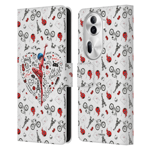 Miraculous Ladybug Character Art And Patterns Ladybug Leather Book Wallet Case Cover For OPPO Reno11