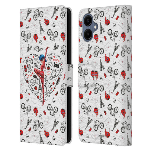 Miraculous Ladybug Character Art And Patterns Ladybug Leather Book Wallet Case Cover For Samsung Galaxy A06 4G / 5G