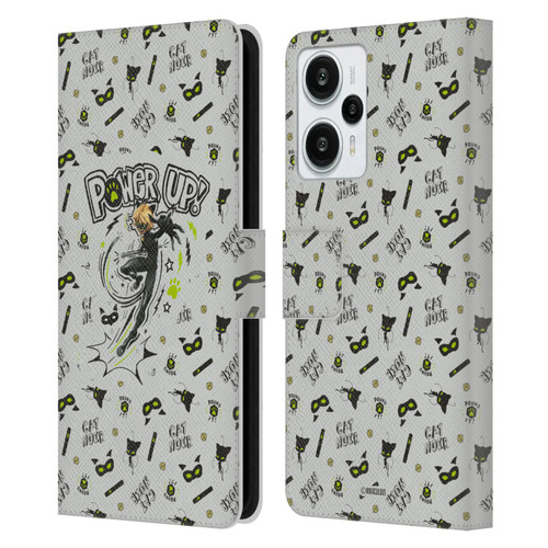 Miraculous Ladybug Character Art And Patterns Cat Noir Leather Book Wallet Case Cover For Xiaomi Redmi Note 12T