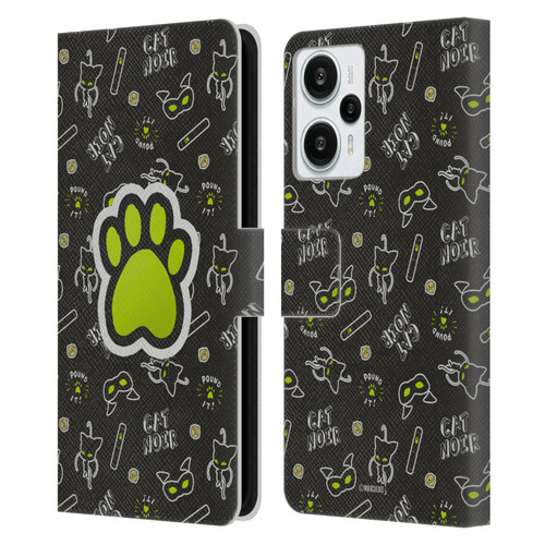 Miraculous Ladybug Character Art And Patterns Cat Noir In Black Leather Book Wallet Case Cover For Xiaomi Redmi Note 12T