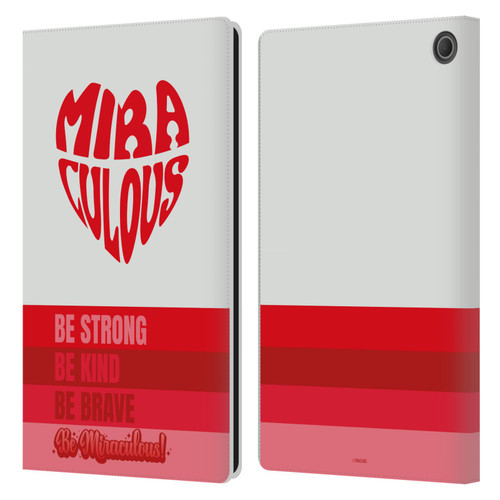 Miraculous Ladybug Radiant Red Typography Leather Book Wallet Case Cover For Amazon Fire Max 11 2023