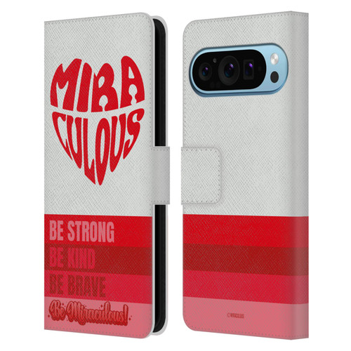 Miraculous Ladybug Radiant Red Typography Leather Book Wallet Case Cover For Google Pixel 9 / Pixel 9 Pro