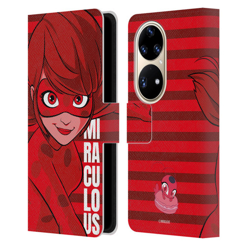 Miraculous Ladybug Radiant Red Ladybug Leather Book Wallet Case Cover For Huawei P50 Pro