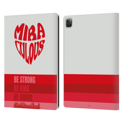 Miraculous Ladybug Radiant Red Typography Leather Book Wallet Case Cover For Apple iPad Pro 12.9 2020/2021/2022