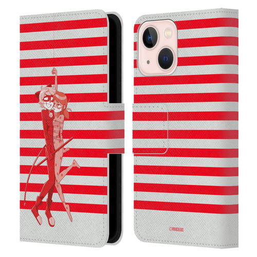 Miraculous Ladybug Radiant Red Cat Noir And Ladybug Leather Book Wallet Case Cover For Apple iPhone 13 Mini