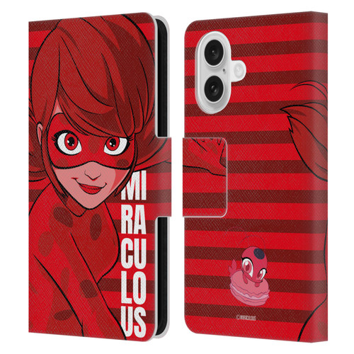 Miraculous Ladybug Radiant Red Ladybug Leather Book Wallet Case Cover For Apple iPhone 16