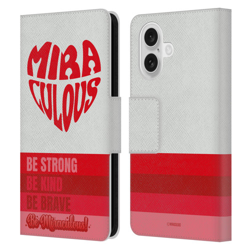 Miraculous Ladybug Radiant Red Typography Leather Book Wallet Case Cover For Apple iPhone 16