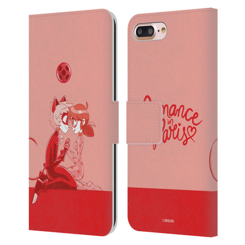 Miraculous Ladybug Radiant Red Romance In Paris Leather Book Wallet Case Cover For Apple iPhone 7 Plus / iPhone 8 Plus