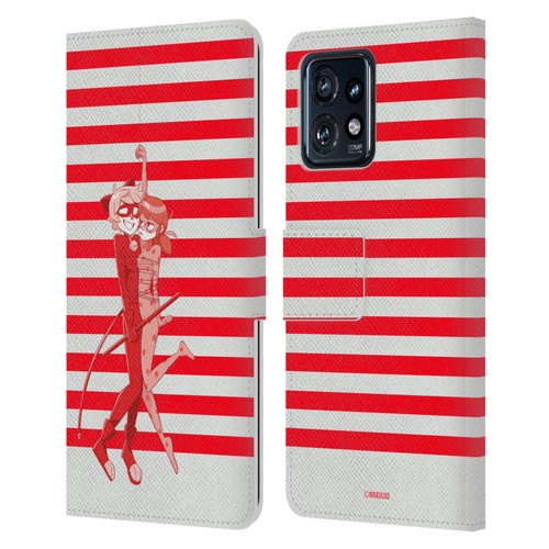 Miraculous Ladybug Radiant Red Cat Noir And Ladybug Leather Book Wallet Case Cover For Motorola Moto Edge 40 Pro/Plus 2023