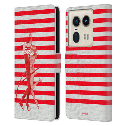 Miraculous Ladybug Radiant Red Cat Noir And Ladybug Leather Book Wallet Case Cover For Motorola Edge 50 Ultra/X50 Ultra
