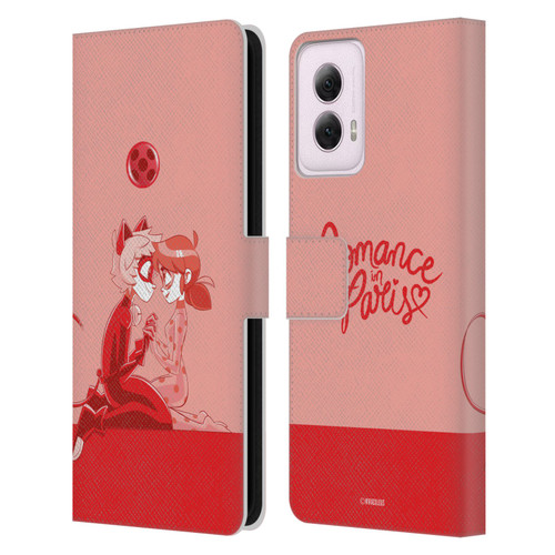 Miraculous Ladybug Radiant Red Romance In Paris Leather Book Wallet Case Cover For Motorola Moto G Power (2024)