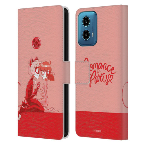 Miraculous Ladybug Radiant Red Romance In Paris Leather Book Wallet Case Cover For Motorola Moto G34 5G