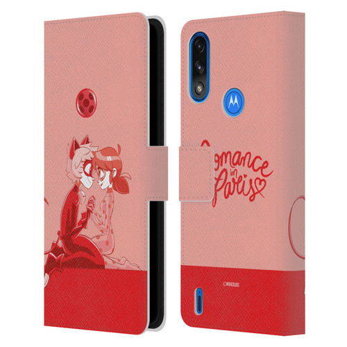 Miraculous Ladybug Radiant Red Romance In Paris Leather Book Wallet Case Cover For Motorola Moto E7 Power / Moto E7i Power