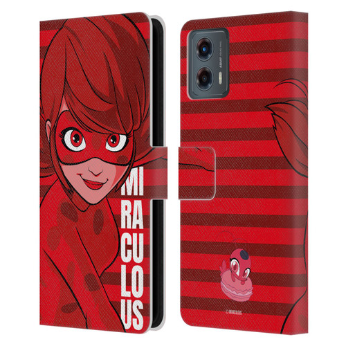 Miraculous Ladybug Radiant Red Ladybug Leather Book Wallet Case Cover For Motorola Moto G (2023)