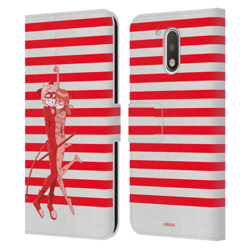 Miraculous Ladybug Radiant Red Cat Noir And Ladybug Leather Book Wallet Case Cover For Motorola Moto G41