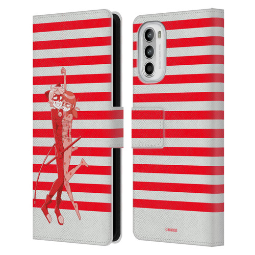 Miraculous Ladybug Radiant Red Cat Noir And Ladybug Leather Book Wallet Case Cover For Motorola Moto G52
