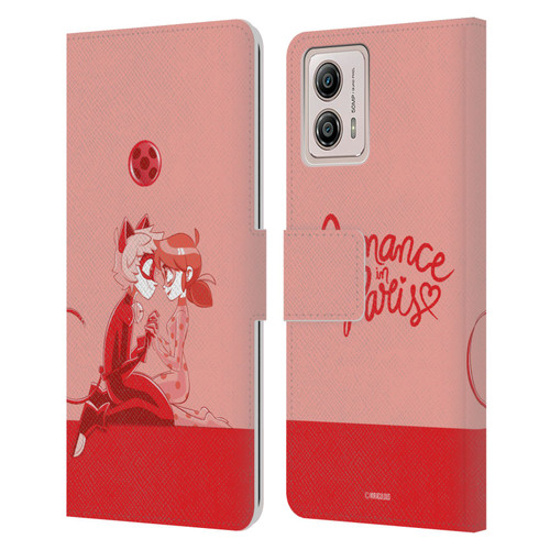 Miraculous Ladybug Radiant Red Romance In Paris Leather Book Wallet Case Cover For Motorola Moto G53 5G