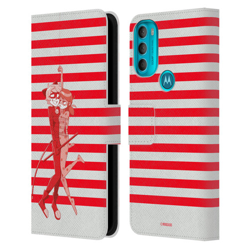 Miraculous Ladybug Radiant Red Cat Noir And Ladybug Leather Book Wallet Case Cover For Motorola Moto G71 5G