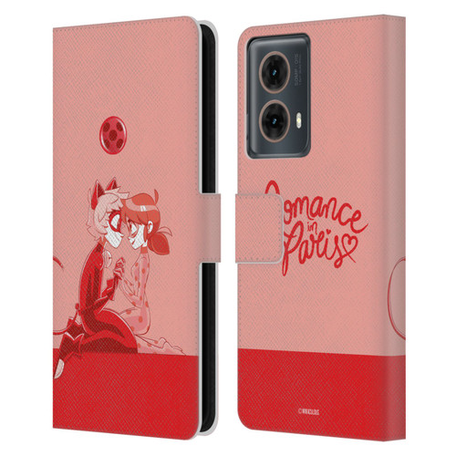 Miraculous Ladybug Radiant Red Romance In Paris Leather Book Wallet Case Cover For Motorola Moto G85